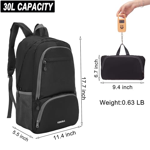Mochila ligera plegable para senderismo 30L miniatura 3