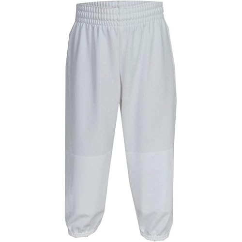 Martin Sports Youth Pull Up Baseball/Softball Pants, Black, Grey or White, XS-XL