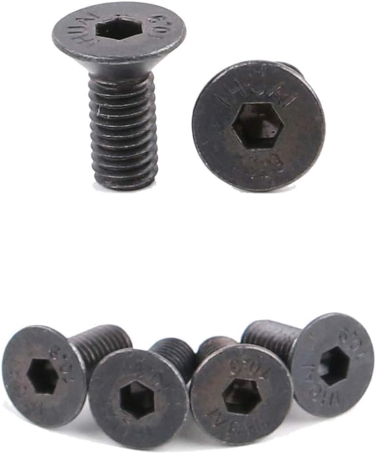 8Pcs Black Bike Lock Shoe Cleat Mounting Screw for SPD Self-Locking Pedal Lock Steel, Pedals Components Parts