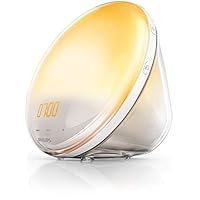 Philips HF3519/01 Wake-up Light (Funzione Alba Solare, Radio FM Digitale, Sveglia con Luce Diurna...