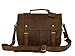 Vintage Rustic Look Leather Camera Messenger Bag by BASIC GEAR for DSLR/Mirrorless Sony, Canon, Nikon, Olympus, Pentax, Fuji - Fits Lenses and Accessories