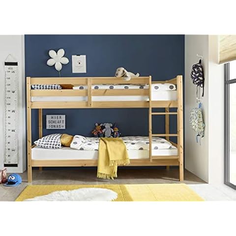 Jugendmöbel24.de Etagenbett Alain Kiefer massiv EN 747-1 + 747-2 FSC-Zertifiziert teilbar zu Einzelbetten Kinderzimmer Hochbett Kinderbett Stockbett Doppelbett Cover