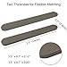 MOJOTORY Hat Size Reducer, Soft Latex Hat Sizing Tape, Hat Inserts to Make Fit Smaller, Multi-Sized Foam Tape for Hats and Caps, 12 Pcs