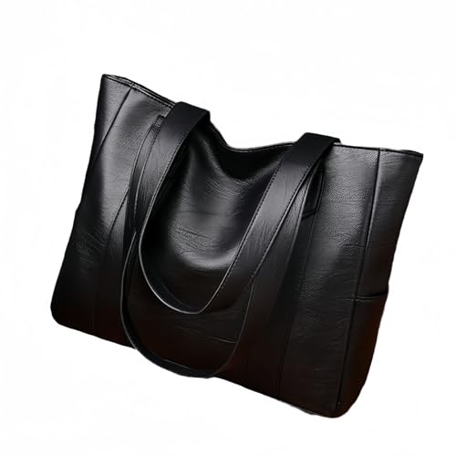 HOMTERN Bolso de mano para mujer, bolso de mano de piel sintética con compartimento con cremallera, para la universidad, trabajo, viajes, uso diario, bolso de hombro de gran capacidad, bolsa para