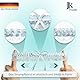JK Trade® L-XXXL Premium Braut Strumpfband in Blau für Hochzeit, Band verziert mit Spitze, Schleife und einem edlen filigranen Glitzer-Stein, 100% Handgefertigt (Hellblau)