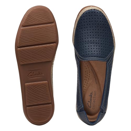 Clarks Collection Women's Elaina Ruby Loafer, Navy Leather, 10 Wide US by Clarks - Image 9