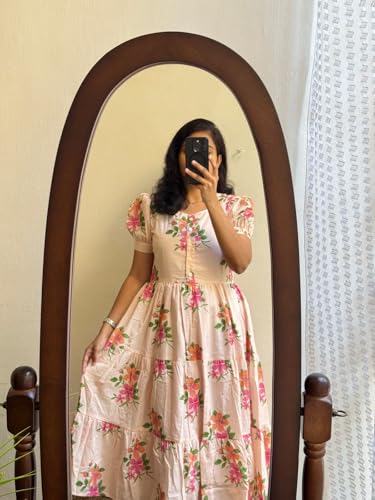 Image of Women's Rayon Printed Anarkali Kurta for Women and Girls, Regular Wear