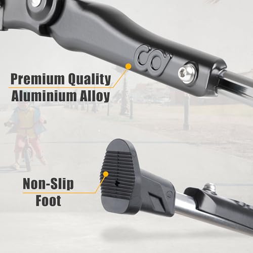 CyclingDeal Adjustable Bicycle Kickstand Centre Mount Type - for MTB Hybrid Kids Bikes - Premium Aluminium Alloy with Rubber Pads Non-Slip Non-Scratch Design - for 16" - 20" Kids Bikes by CyclingDeal - Image 6