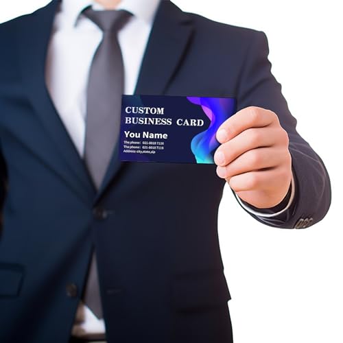 YEEHAW Custom Business Cards Personalized Business Cards for Small Business 300gsm Customizable 1000 500 200 100 for Small Business Customized Double-Sided Printing Waterproof Business Cards
