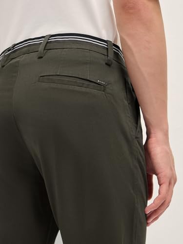 Image of Men's Grey Cotton Straight Fit Casual Trouser