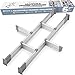 Practical Comfort Schubladen-Organizer, Verstellbarer Schubladeneinsatz aus Aluminium für Clutter-Freie Küche, Schubladen, Büro, Klinik, Set aus 6 Trennelementen (2 lang + 4 kurz) 44.5-50 cm tief