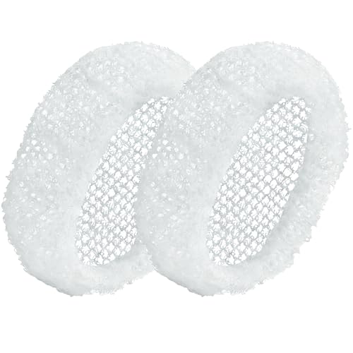 2 Pcs African Net for RamPula Face Scrubber, Facial Exfoliation Sponge Exfoliating Shower Scrubber Skin Smoother, Nylon African Face Sponge Net Great for Daily Use - White