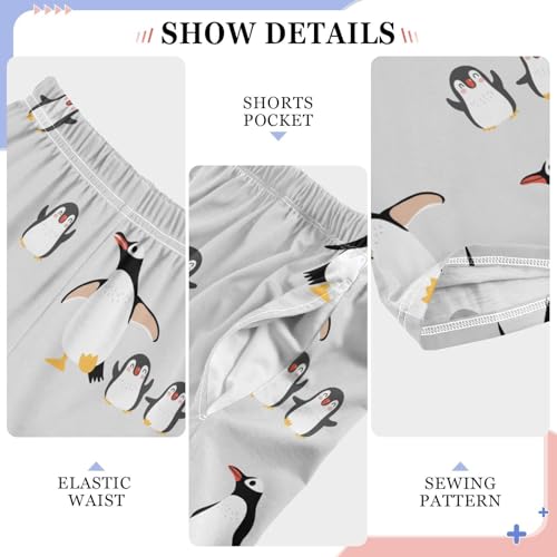 ZZXXB Penguins Have Fun Boys Long Pants Soft Trousers Elastic Waist Kids Lounge Bottoms with Pockets S-XL4