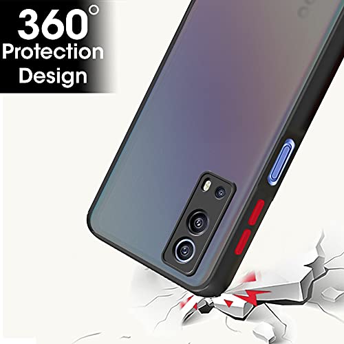 Image of TheGiftKart Translucent Hybrid Back Case Cover for iQOO Z3 5G | Smoked Matte Back | 360 Degree Protection | Protective Hard Back Case Cover for iQOO Z3 5G (TPU & PC | Black Bumper)