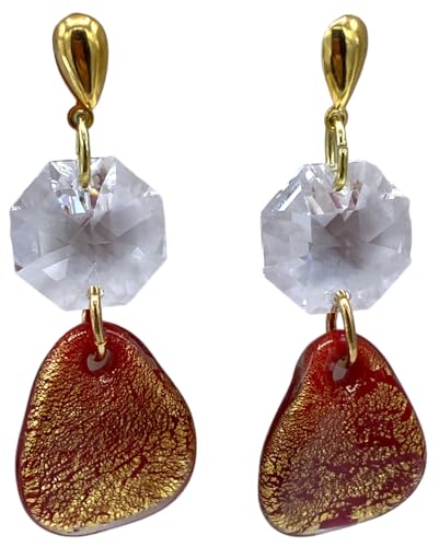 Boucles d'oreilles Antica Murrina Venitiana VR270 en verre un cadeau d'anniversaire mémorable