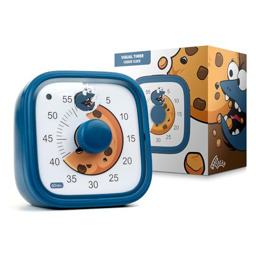 Visueller Timer für Kinder – Cookie Monster – Geschenkidee Einschulung & Kindergarten – Zeitmanagement-Tool – 60 Minuten Countdown – Fördert Konzentration & Produktivität – Bunt & witzig