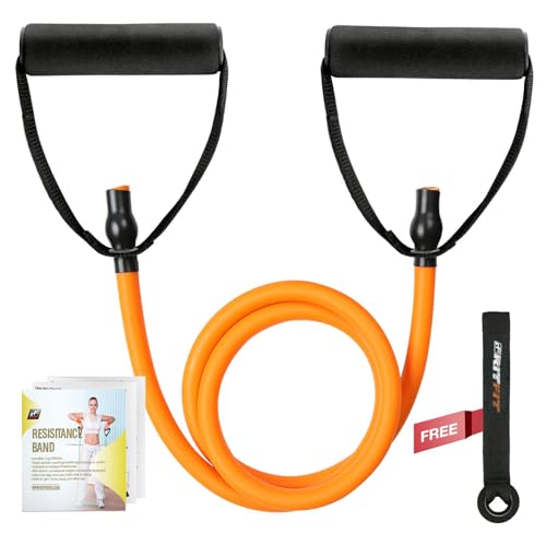 RitFit Single Resistance Exercise Band with Comfortable Handles - Ideal