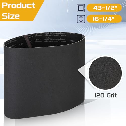 P Polerden Drum Sander Conveyor Belt 120 Grit, 16-1/4" x 43-1/2" for Performax 16-32 Conveyor Belt and Older Jet 16-32 Feed Belts, Fit for older Performax/Jet/SuperMax/Steel City Drum Sander by P Polerden - Image 2