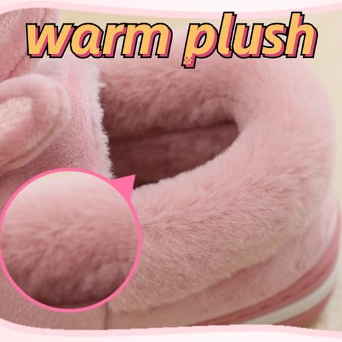 Cozy Enclosed-heel Cotton Slippers for Women Warm Comfort Soft Slippers Thickened Soles Non-slip Soles Cute Cartoon Rabbit Slippers Winter Slippers3