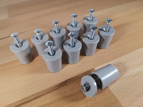 Rolladen Stopper 28 mm lang in grau Anschläge 10 Stück Rolatec Set