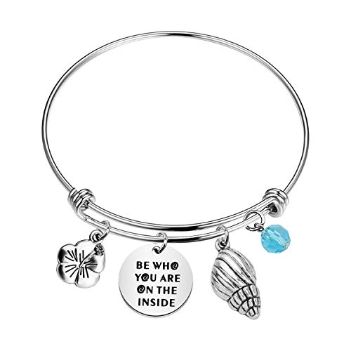 WSNANG Cartoon Lover Gift Be Who You are On The Inside Bracelet Ocean Gift Adventure Gift for Her