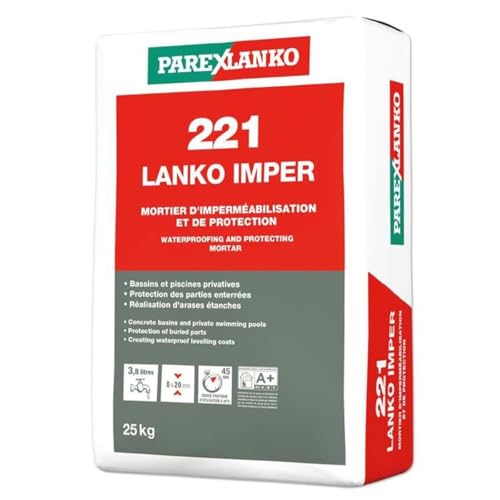 mortier d'imperméabilisation pour finition hammam piscine LANKO IMPER 25KG