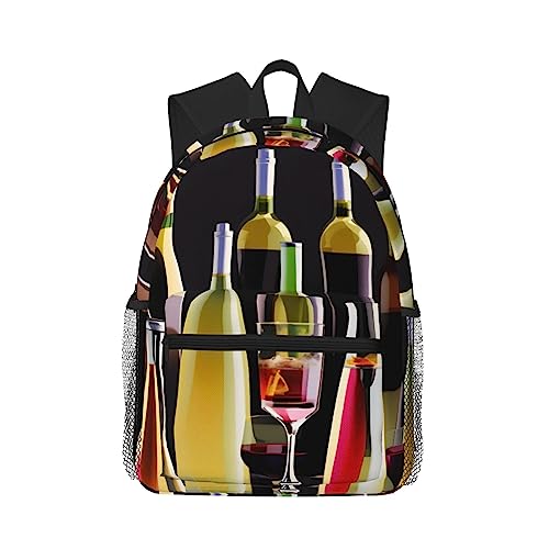 Sac à dos pour verres à cocktail et bouteilles de vin noir léger