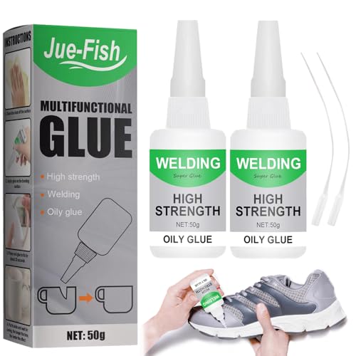 LYPPUL 2PCS High Strength Oily Glue, Universal Super Glue, Welding High Strength Oily Glues, Waterproof Glues for Quick Repair Of Metal, Plastic, Wood, Glass, Jade