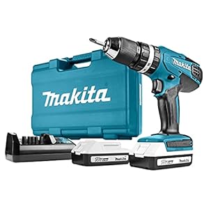 Makita HP457DWE10, Accu-Slagboorschroevendraaierset, Incl. 74-Delig Accessoires, Blauw
