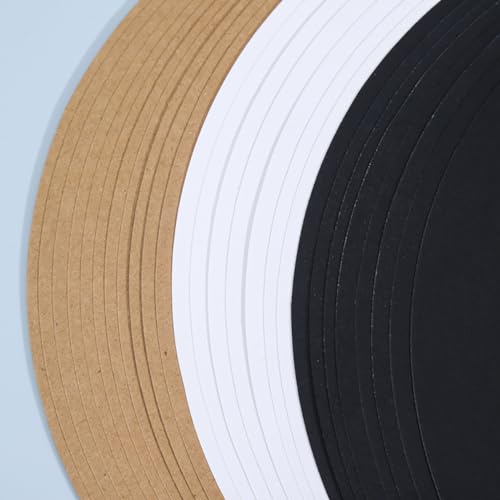 JIHUOO 100 Stück 8 cm runde Papierausschnitte Kraftpapier Kreise Ausschnitte Runde Blanko-Karten Klassenzimmer Pinnwand Dekorationen Weiß