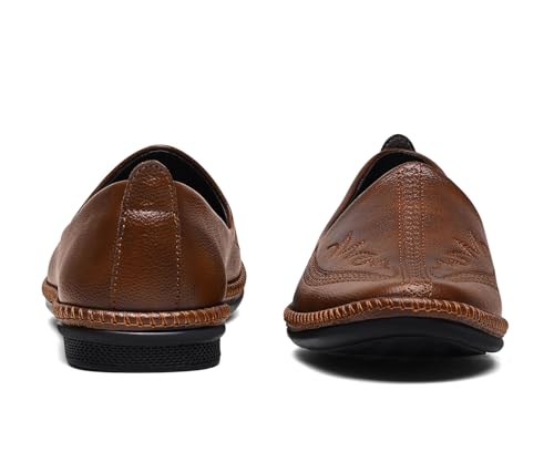 Image of LOUIS STITCH Men's Ethnic Slip On Embroided Mojaris | Stylish Nagra Juti for Men | Lightweight and Comfortable Stylish Embroided Jutis and Mojaris for Kurta Pajama | LSAXNGED