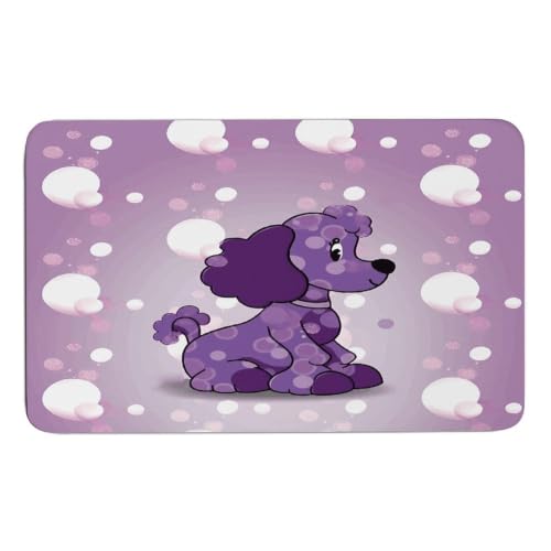 ACEPrints Tapis de Sol en diatomite à Pois Caniche Violet 50x80cm