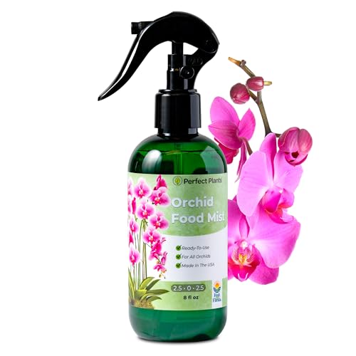 Orchid Fertilizer Mist by Perfect Plants | Foliar Food Spray & Bloom Booster for Indoor Orchids | Plant nutrients for Repeat Blooming (8 fl oz)