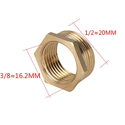 Buje hexagonal de latón con reductor de rosca F03 a M04 de 4 piezas 3