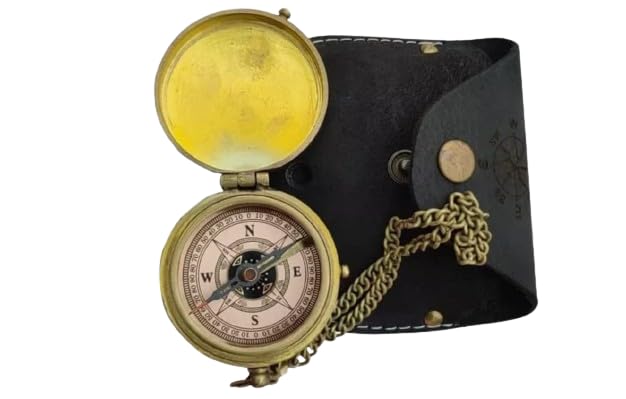 Go Confidently Quote Engraved Compass with Stamped Leather case, Graduation Day, Best Compass for Hiking & Travelling, Best Gift for Festivals-image-5