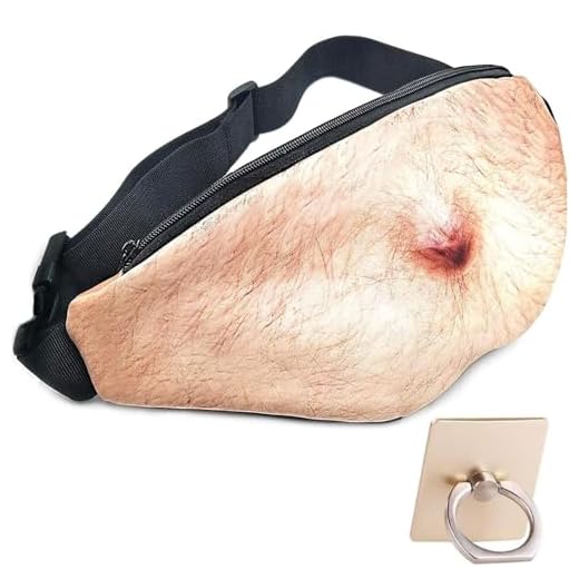 Dad Bag Fanny Pack Gifts-3D Men Beer Belly Waist Packs, Waterproof Fanny Pack Unisex Funny Gag Gifts for Father's Day, White Elephant Gift Exchange