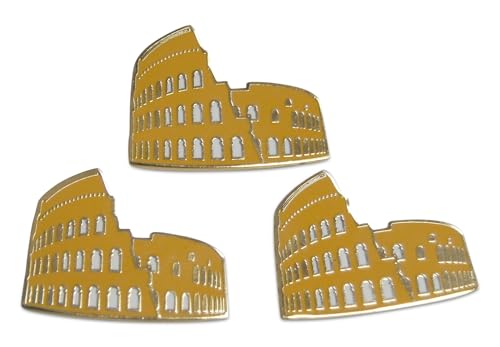 Novel Merk Landmark & Iconic Structures – Cultural Lapel Pin, Hat Pin & Tie Tack Set - with Clutch Back (3- Coliseum) by Novel Merk - Used condition - US$9.87