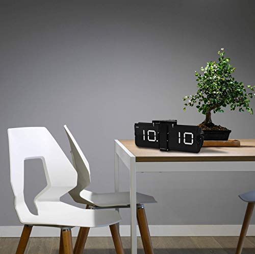 Cloudnola Flipping Out Wall And Tabletop Flip Clock, Battery Operated Digital Display (Black/Black) #TOP3