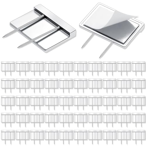 Amylove 80 Pcs Silver Cubicle Pins for Name Plates and Fabric Mounting