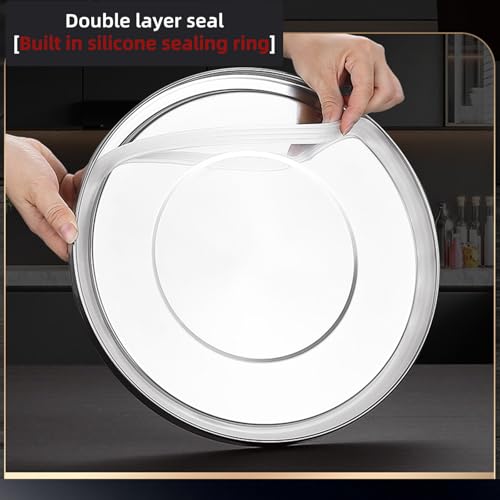 Image of Stainless Steel Airtight Food Storage container with Lid for Pantry Kitchen