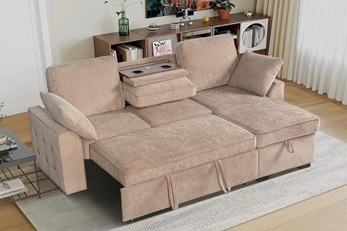 Ball & Cast L-Shape Reversible Sectional Sleeper Sofa Bed 4