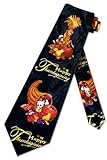 Steven Harris Mens Thanksgiving Cornucopia Necktie - Black - One Size Neck Tie