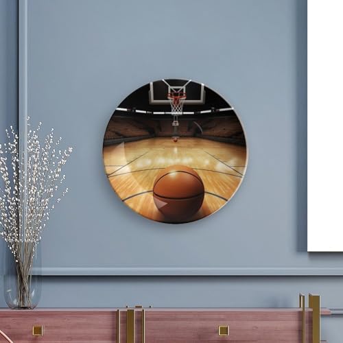 Plato decorativo de porcelana Bone China baloncesto 7 pulg miniatura 5