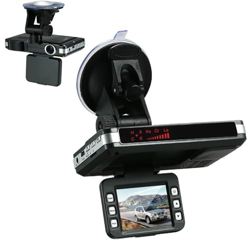 LIULIQ Détecteur De Radar Enregistreur De Conduite, Détecteur De Radar À Alarme Vocale, Détecteur De Radar Full HD 1080P avec Support De Voiture Et Chargeur, Fonction D'enregistrement Cyclique