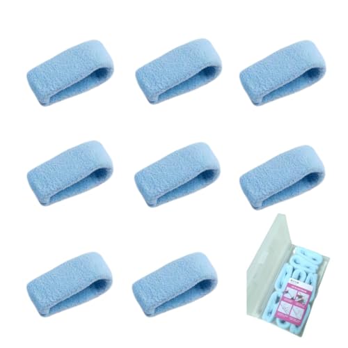 Lyxtiorn Pack-of-8 Duvet Clips, UPGRADED Non-Slip Duvet Cover Clips to Keep Duvet in Place, Comforter Quilt Gripping Holder Fixator without pins (Blue)