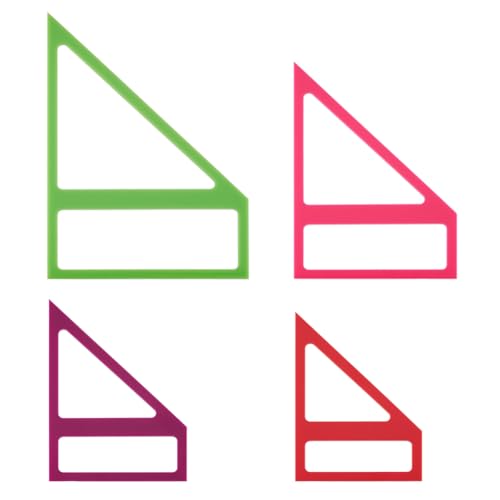 OLYCRAFT 4Pcs 4 Sizes Dog Bandana Sewing Template Set 5/5.5/6/7.5 inch Long Reversible Trapezoid Template Quilting Acrylic Quilting Template Stencil for Dogs Cats Pets Bib Bandana Headscarf Making