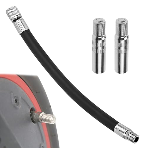 Kuugeo Extension de Valve,avec 2pcs Pneu Valve Extension Adaptateur 40 MM,Tube d'extension de Valve de Gonflage pour Xiaomi M365 Scooter, Trottinette, Vélo, Voiture, Moto