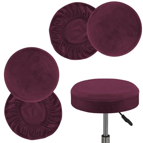 LIUWEIW 2/4/6�p�b�N ���E���h�o�[�X�c�[���J�o�[ 25-36cm/10-14�C���` �L�k���x���x�b�g ����\ �V�[�g�N�b�V���� �X���b�v�J�o�[ �z�[��/�L�b�`��/�o�[�p (���C���AS(30-36cm/12-14) 4��