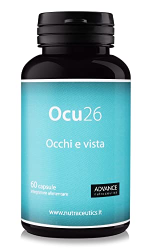 Ocu26 ADVANCE - occhi e vista | integratore alimetnare premium | 10 sostanze attive | 26 mg di luteina per 1 capsula | 60 capsule