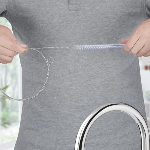 Catelves Schlauchbürste 100cm, 2 Stück Flexible Reinigungsbürste, Pfeifenreiniger Lang, Abflussbürste, Rohrbürste, Rohrreinigungsbürste, Multifunktionale Reinigungsbürste, für mit Trinkschlauch(Weiß)